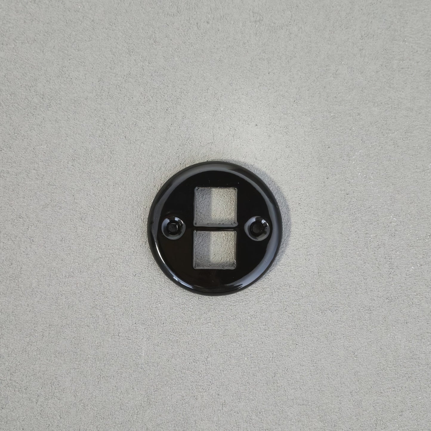 Retro Style Black Ceramic Internet Socket Cover Replacement Part For Flush Mounted Network CAT.5E Socket RJ45