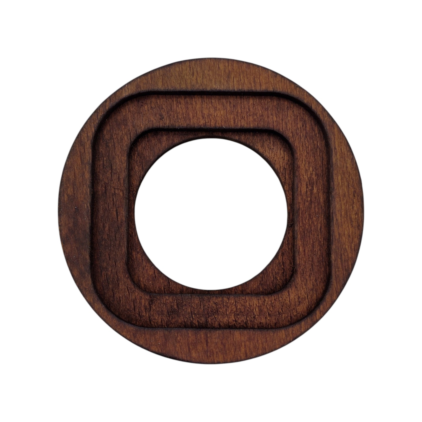 Wooden Loft Retro Single Socket Frame For Flush-Mounted Series Vintage Cottage Dark Wood