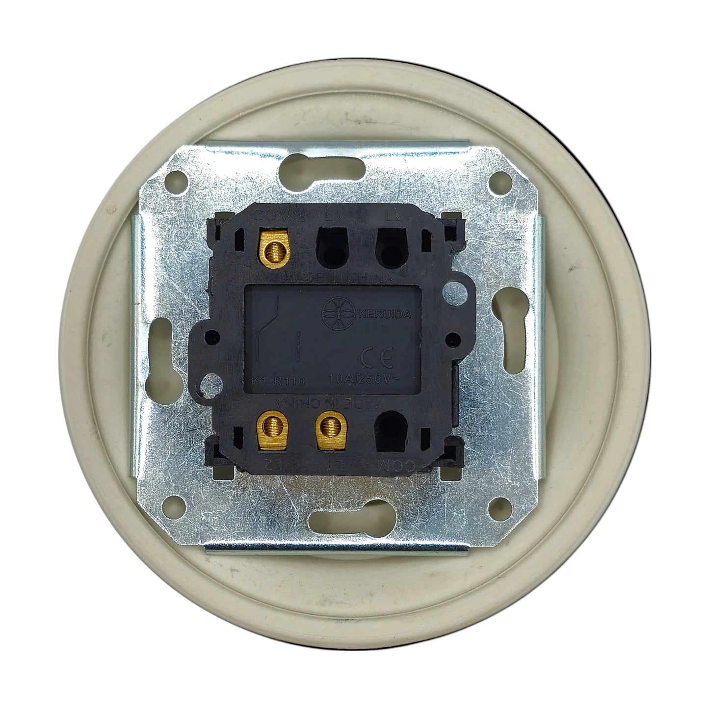 Rotary Light Switch Porcelain Loft Retro Single Two-way Flush-Mounting Vintage Cottage Ceramic Black