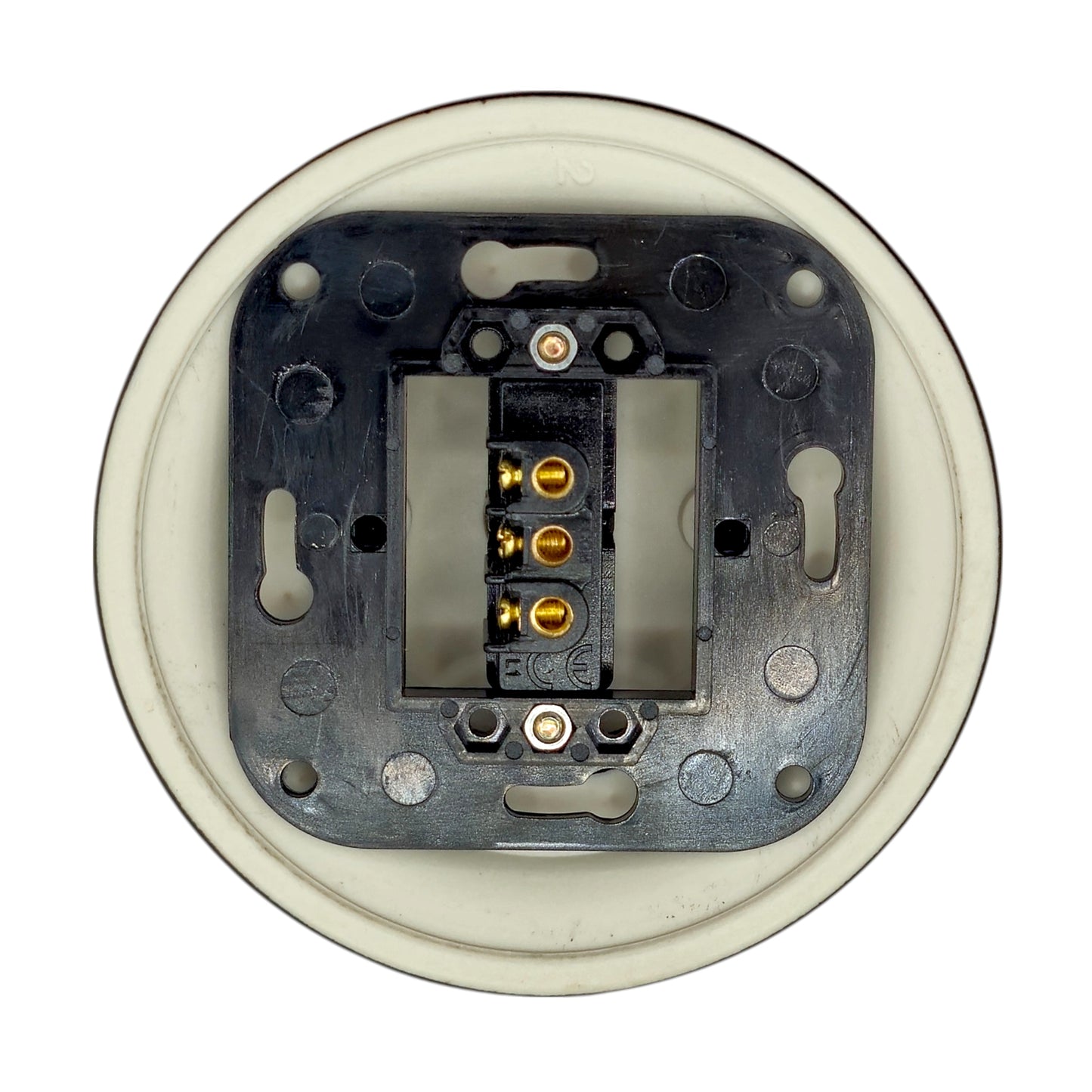 Toggle Light Switch Porcelain Loft Retro Toggle Wall Light Switch Cover 1-gang 2-way Flush Mounted Vintage Cottage Home Ceramic Black