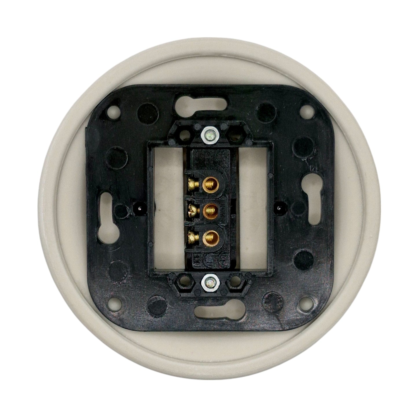 Rocker Slim Light Switch Porcelain Loft Retro 1-gang Two-way Flush Mounted Vintage Cottage Ceramic White