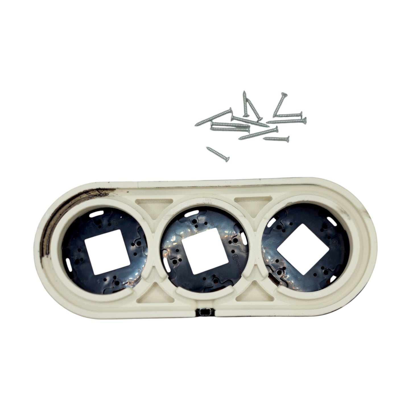Porcelain Loft Retro Triple Porcelain Frame With Plastic Part Surface Mounted Vintage Cottage Ceramic Black