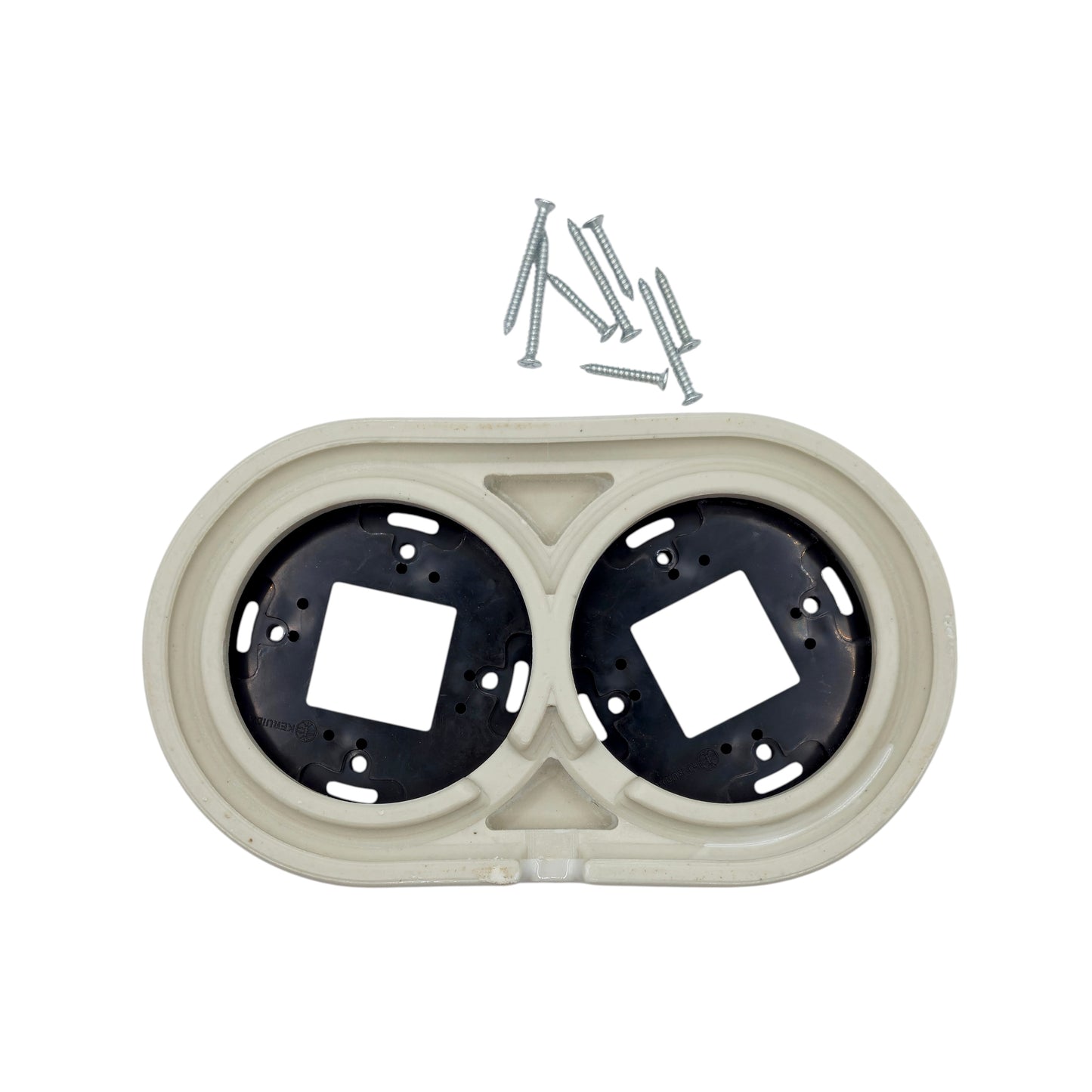 Porcelain Loft Retro Double Porcelain Frame With Plastic Part Surface Mounted Vintage Cottage Ceramic White