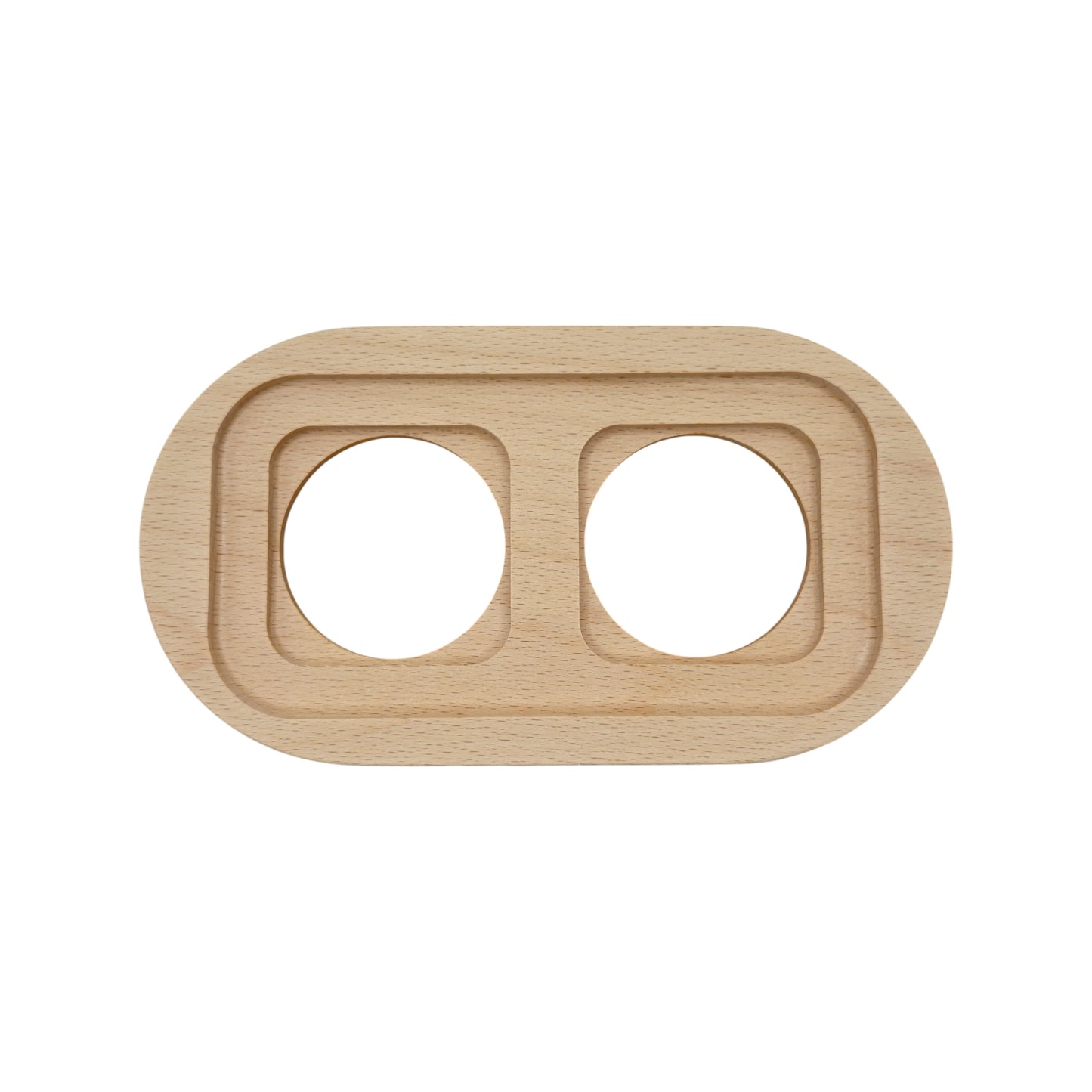 Wooden Loft Retro Double Socket Frame For Flush-Mounted Series Vintage Cottage Natural Wood