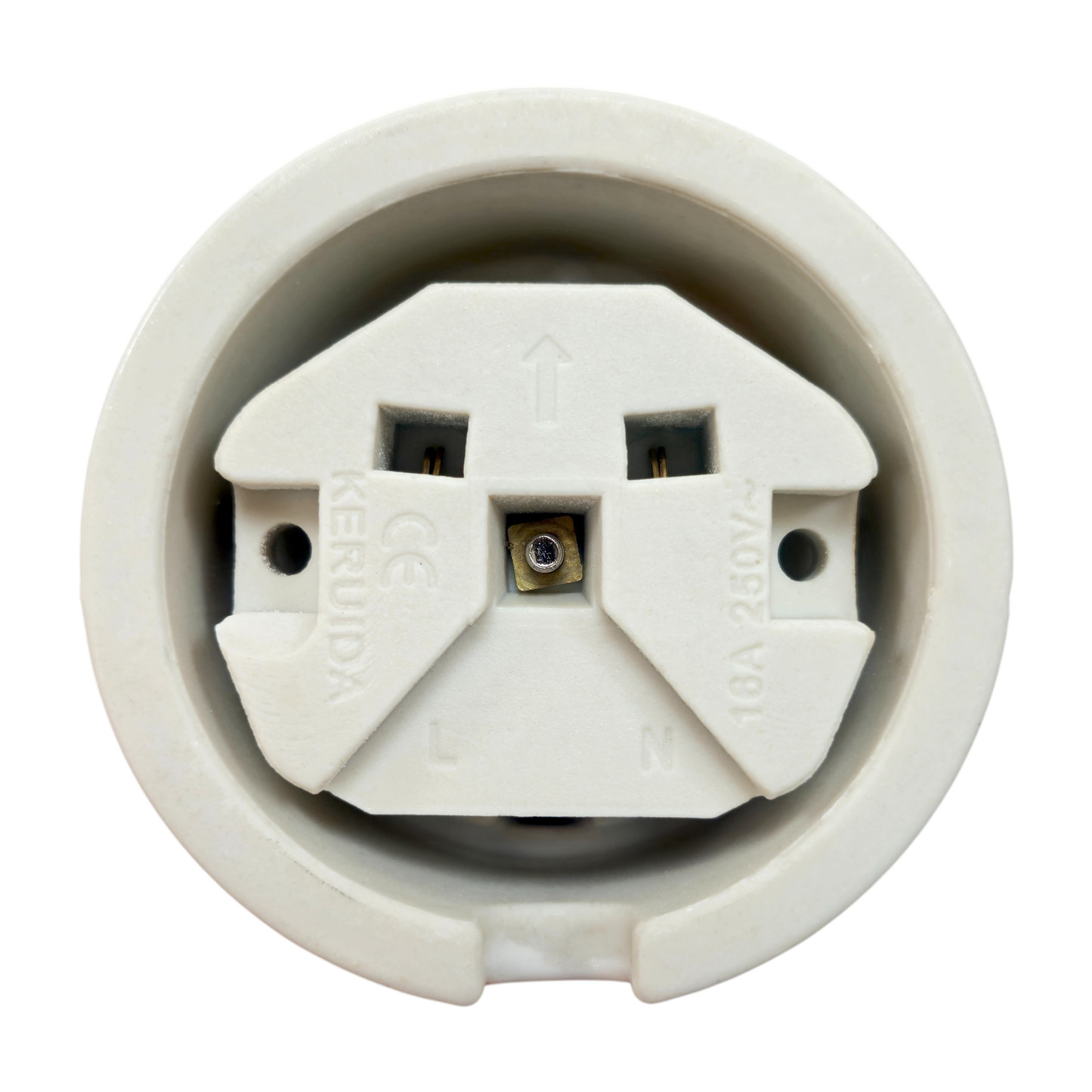 Surface-Mounting German Schuko Power Socket Porcelain Loft Retro Electrical Vintage Cottage Ceramic White