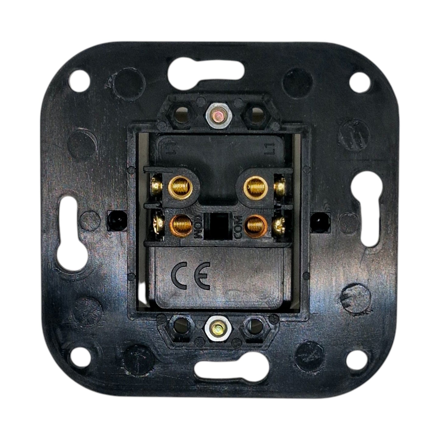 White Porcelain Wide Rocker Connection Inner Part Push Button Switch 1 Gang Two-Pole With A Big Key Flush-Mounted