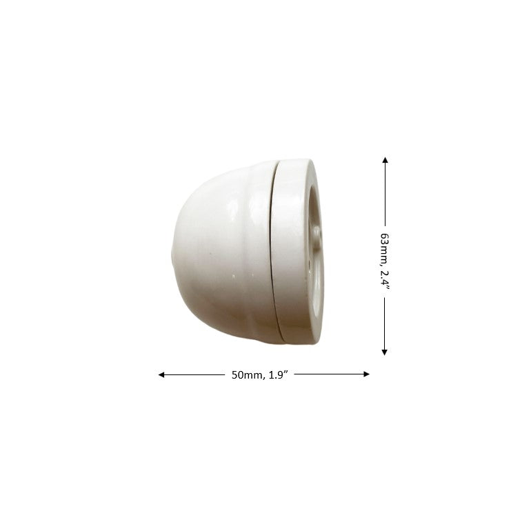 Porcelain Ceiling Cup Surface Mounting Vintage Loft Retro Cottage Ceramic White
