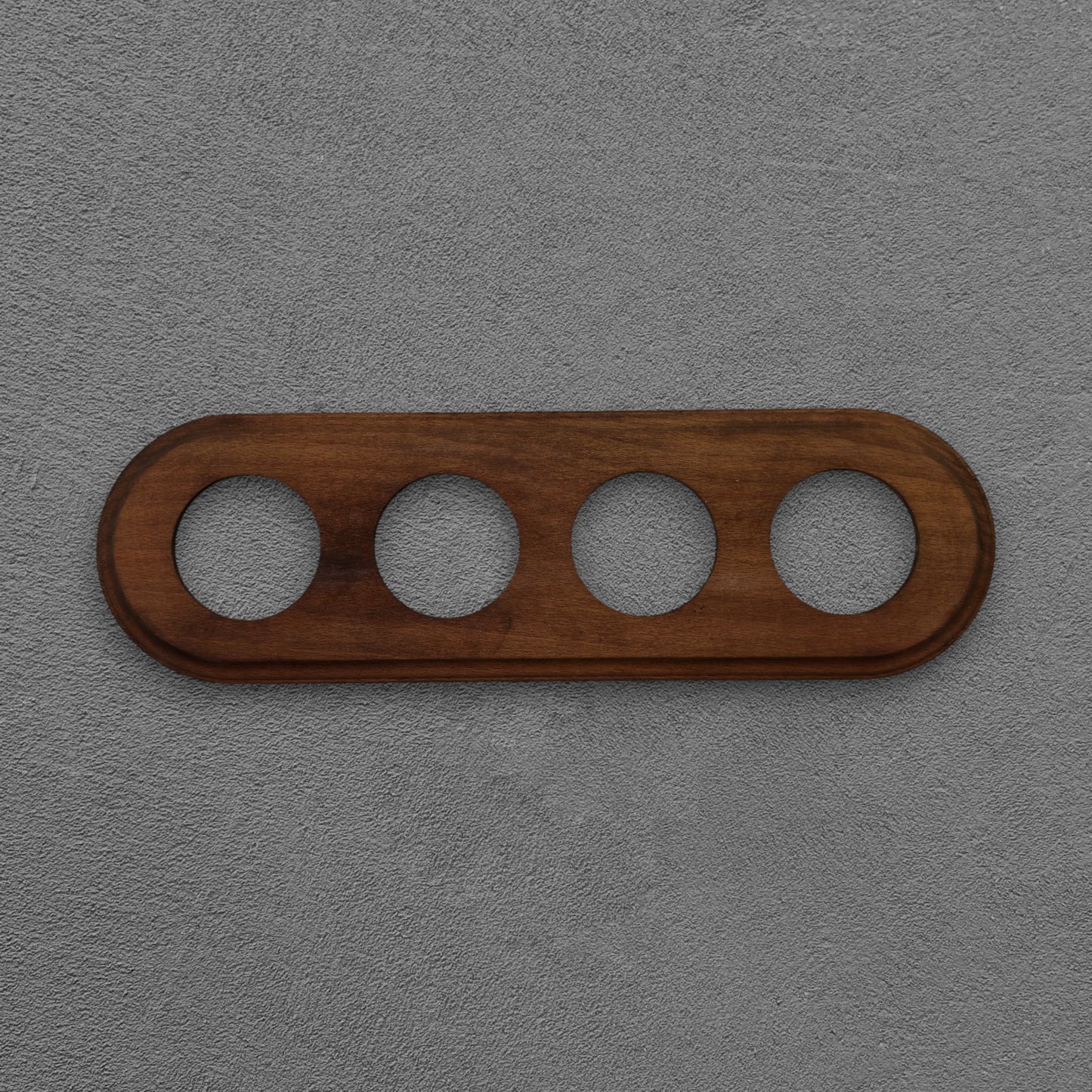 Wooden Loft Retro Quadruple Socket Frame 4 Holes For Flush-Mounted Series Vintage Cottage Dark Wood