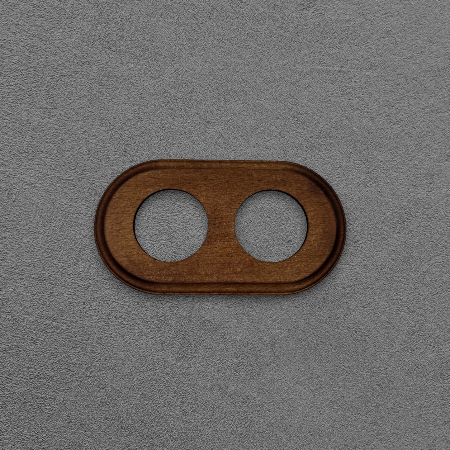 Wooden Loft Retro Double Socket Frame For Flush-Mounted Series Vintage Cottage Dark Wood
