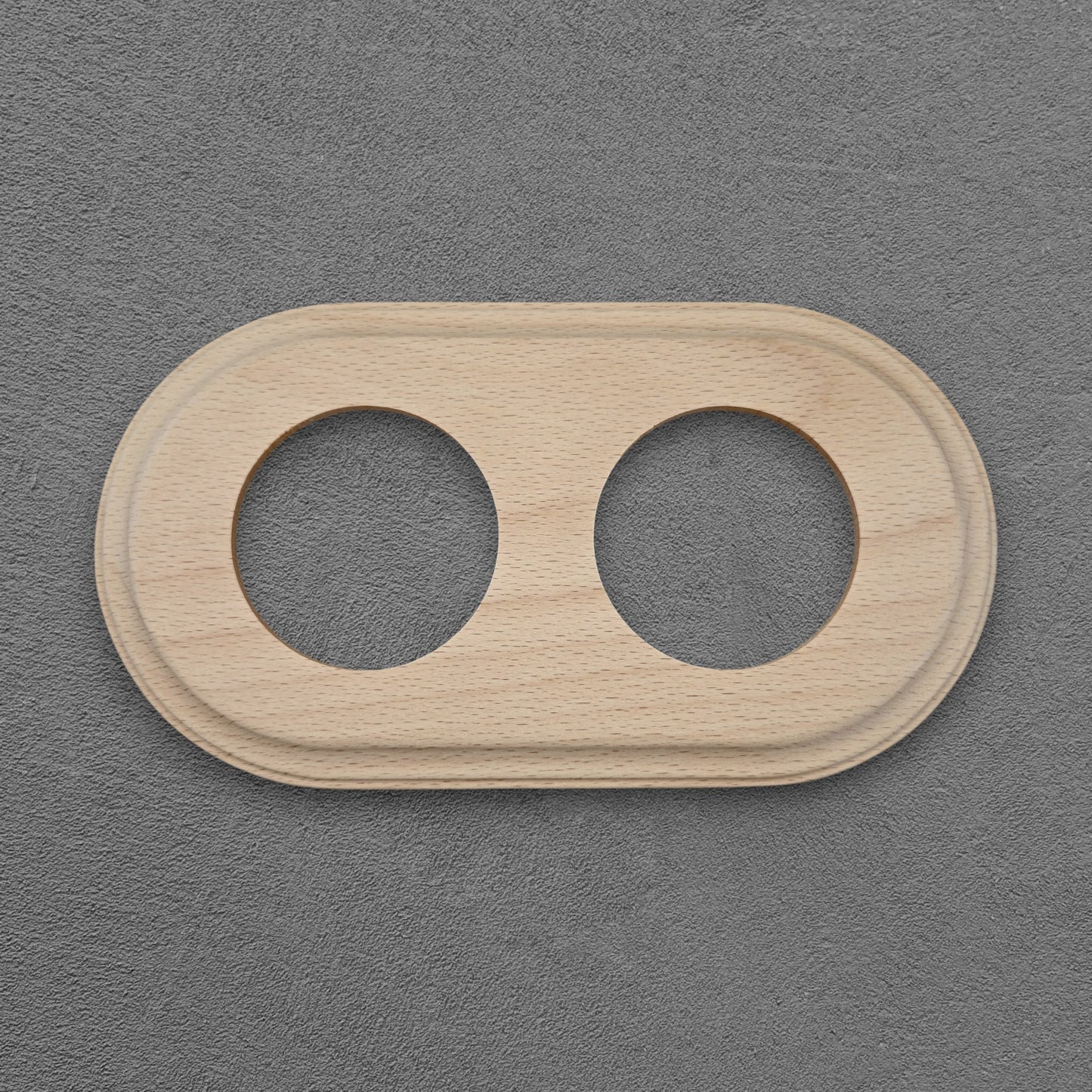 Wooden Loft Retro Double Socket Frame For Flush-Mounted Series Vintage Cottage Natural Wood