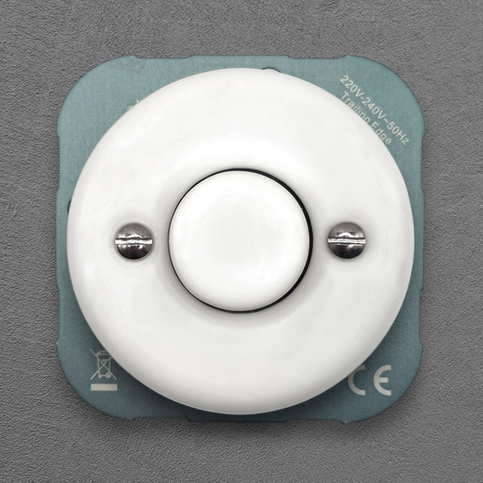 White Porcelain Dimmer Connection Inner Part Two-Way Switch Flush-Mounted