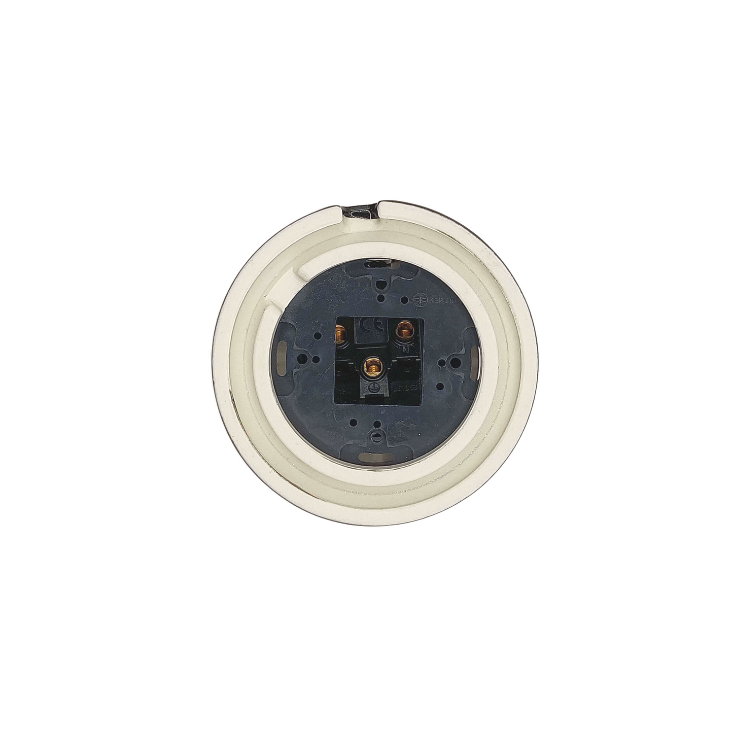 Power Socket 3 Prong UK Porcelain Surface Mounted Loft Retro Electrical Surface Mounted Vintage Cottage Ceramic Black