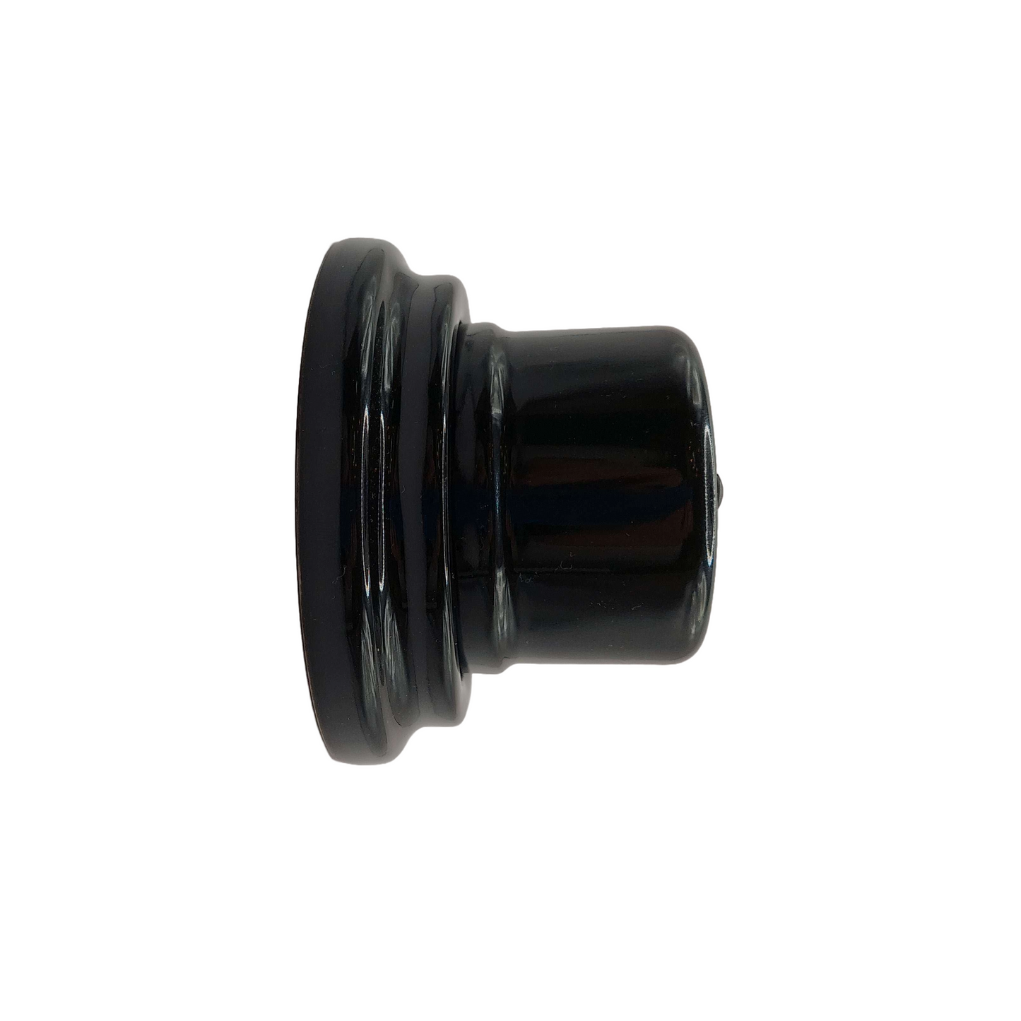 Power Socket 3 Prong UK Porcelain Surface Mounted Loft Retro Electrical Surface Mounted Vintage Cottage Ceramic Black