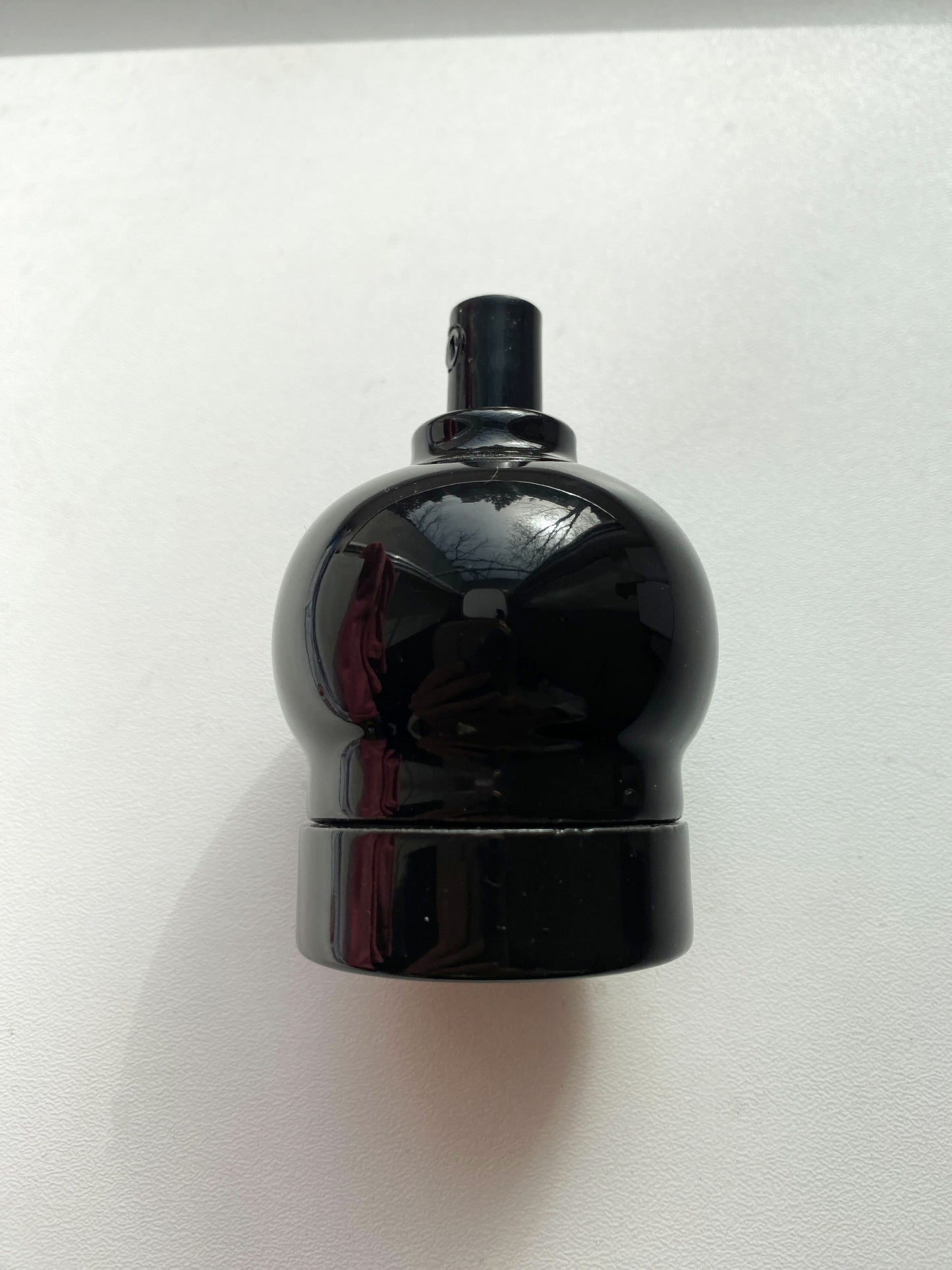Apple Shape Porcelain Lamp Holder E27 Hanging Vintage Loft Retro Cottage Ceramic Black