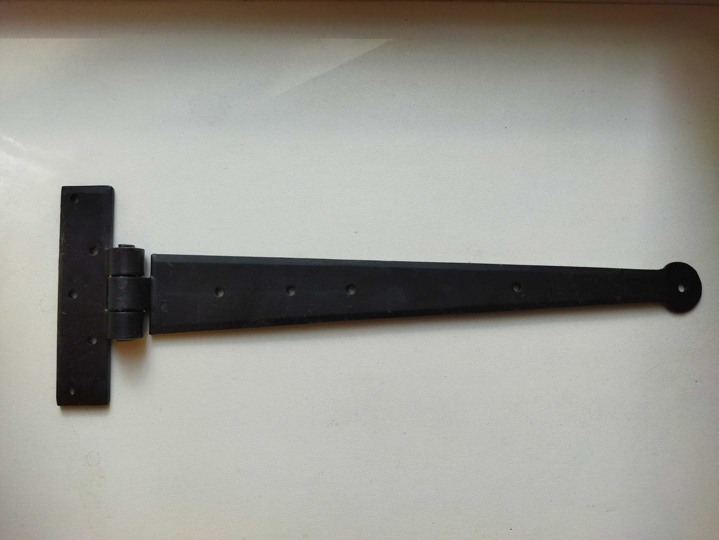 T-Hinger Hand Forged Iron Beeswax T-Hinges Door Home Decor Antique Retro Black