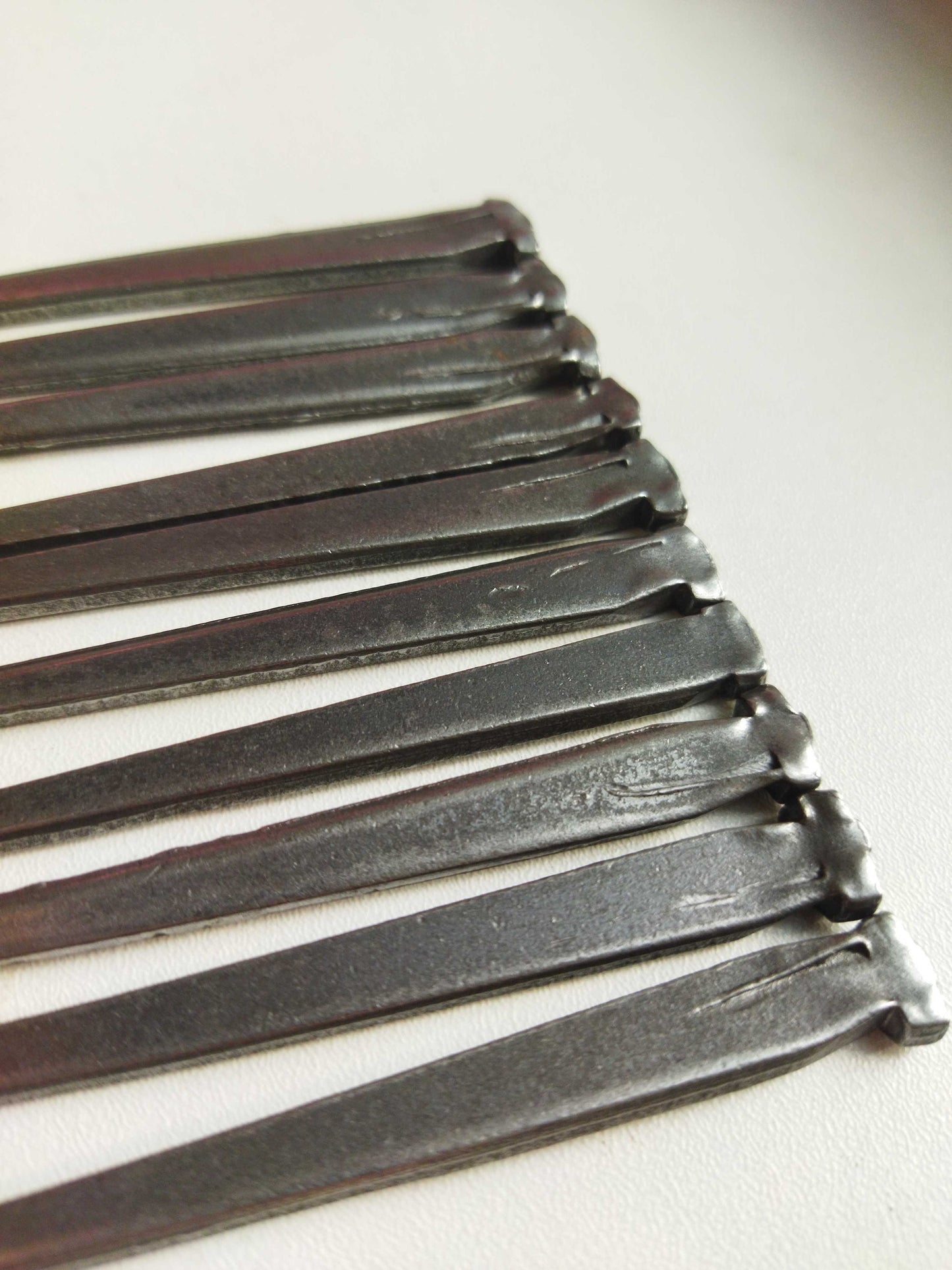 Antique Nails Pack Of 10 Hand Forged Steel Clasp Nails Old Traditional Rustic Antique Vintage Furniture Floor Door Wood Crafts