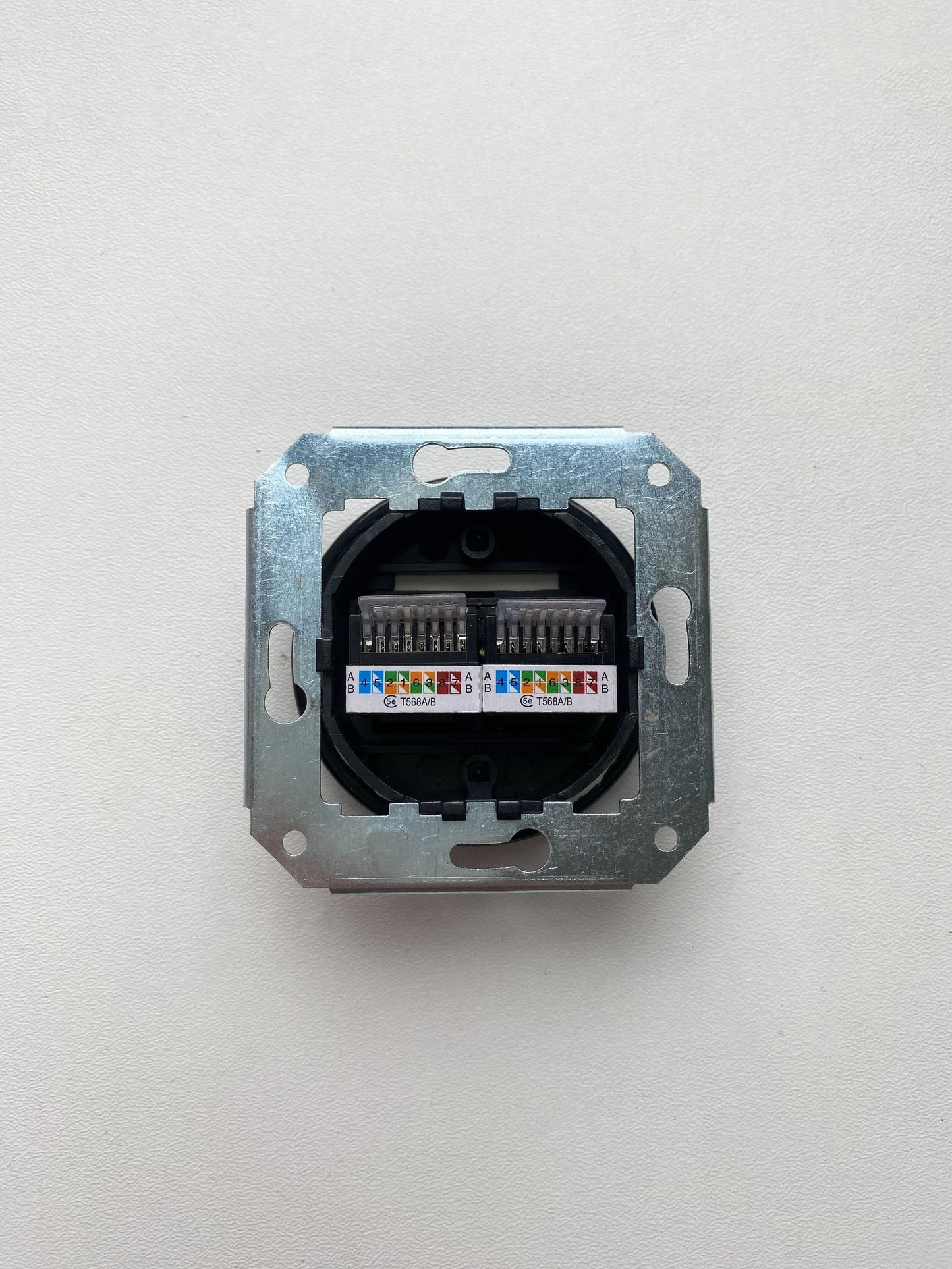 Porcelain Loft Retro Connection Inner Part Electrical Network Socket RJ45 Flush-Mounting Vintage Cottage Ceramic Black