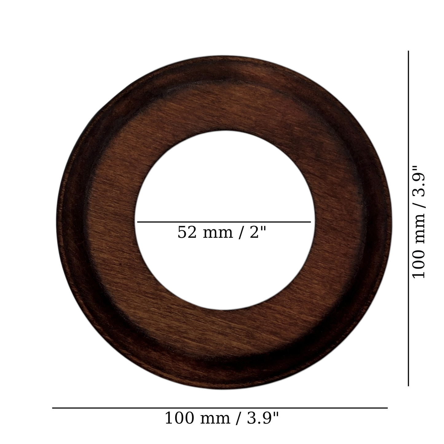 Wooden Loft Retro Single Socket Frame For Flush-Mounted Series Vintage Cottage Dark Wood
