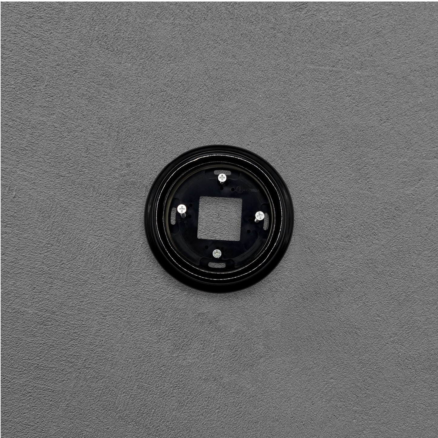 Porcelain Loft Retro Single Porcelain Frame With Plastic Part Surface Mounted Vintage Cottage Ceramic Black