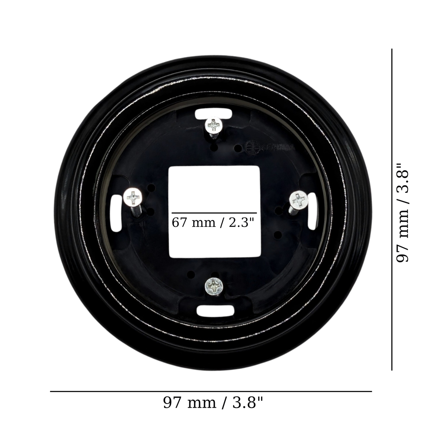 Porcelain Loft Retro Single Porcelain Frame With Plastic Part Surface Mounted Vintage Cottage Ceramic Black