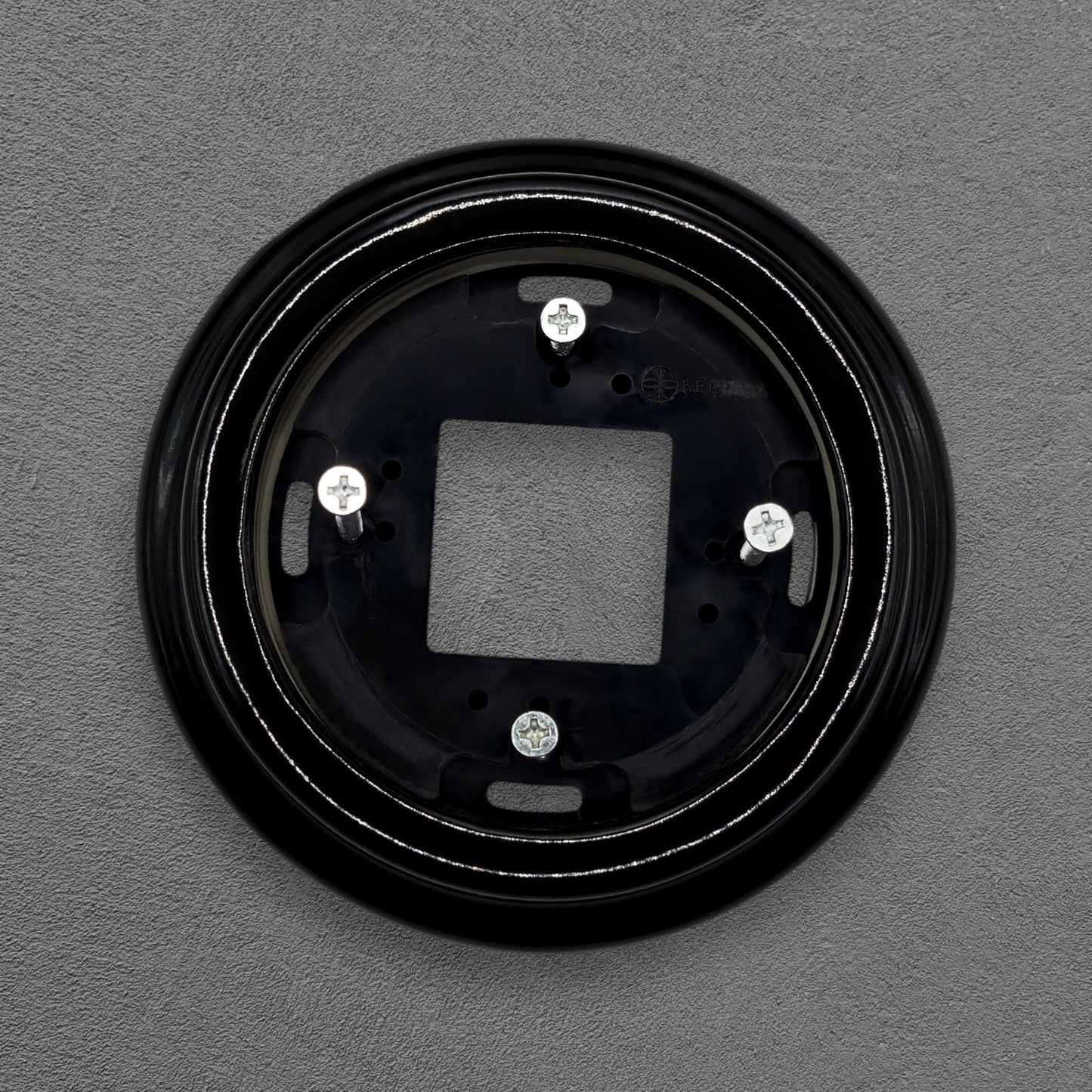 Porcelain Loft Retro Single Porcelain Frame With Plastic Part Surface Mounted Vintage Cottage Ceramic Black