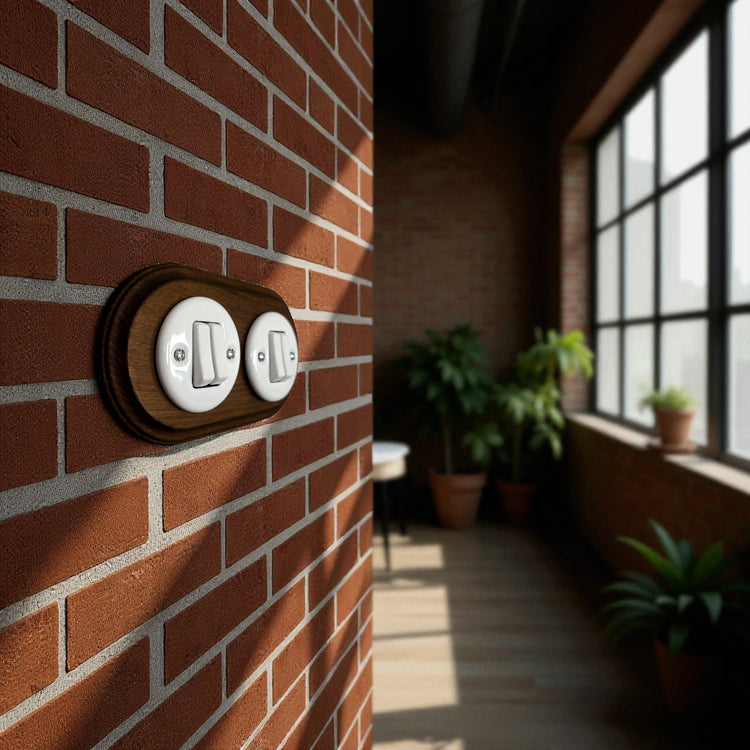 Flush Mounted Wooden Switches