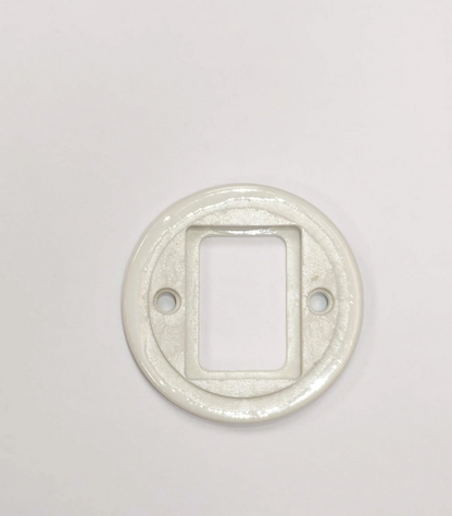 Porcelain Frame  Replacement Part For Flush-Mounted Series Push Button Switch-Double Loft Retro Vintage Cottage Ceramic White