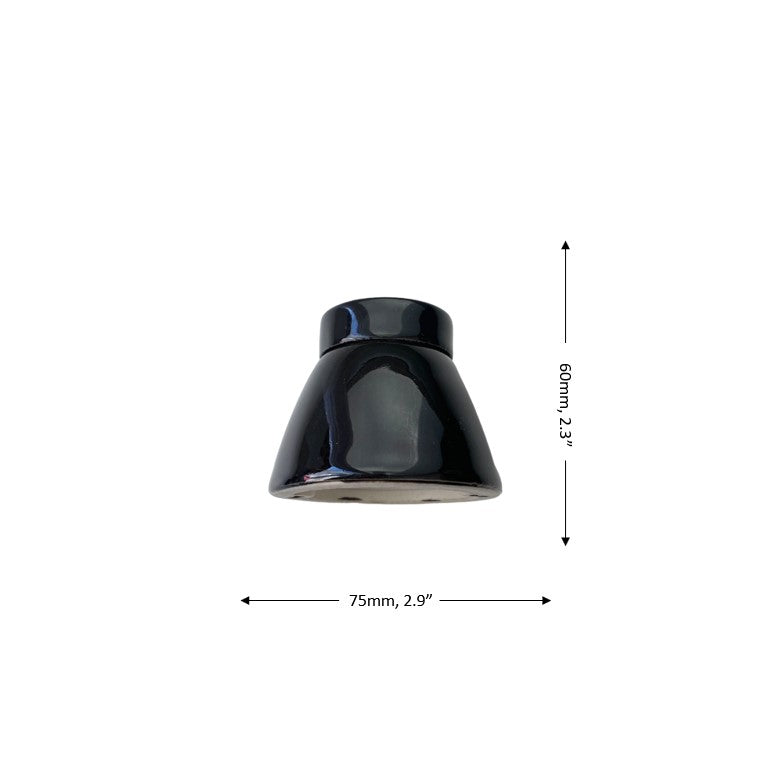 Porcelain Straight Lamp Holder E27 Vintage Loft Retro Cottage Ceramic Black