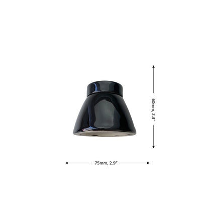 Porcelain Straight Lamp Holder E27 Vintage Loft Retro Cottage Ceramic Black