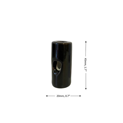 Porcelain Cable Decentraliser Surface Mounting Vintage Loft Retro Cottage Ceramic Black
