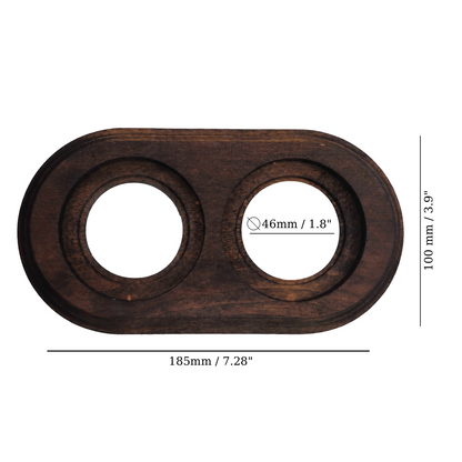 Surface Mount Socket and Switch Double Frame in Dark Brown