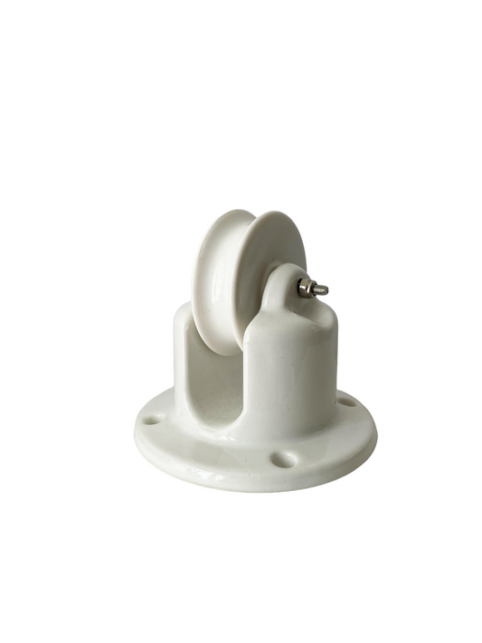Porcelain Pulley Vintage Loft Retro Cottage Ceramic Surface Mounting White