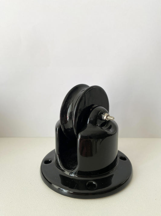Porcelain Pulley Vintage Loft Retro Cottage Ceramic Surface Mounting Black