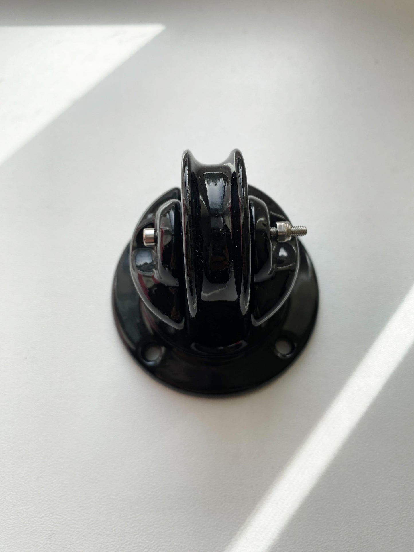 Porcelain Pulley Vintage Loft Retro Cottage Ceramic Surface Mounting Black
