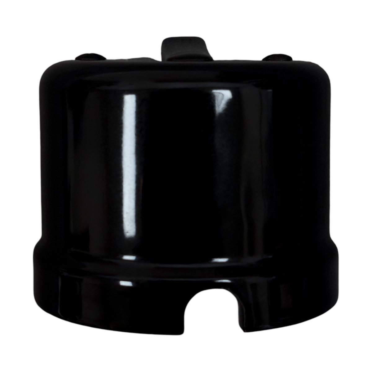 Surface Mount 1-Gang Rocker Doorbell Switch Insert - Black Porcelain