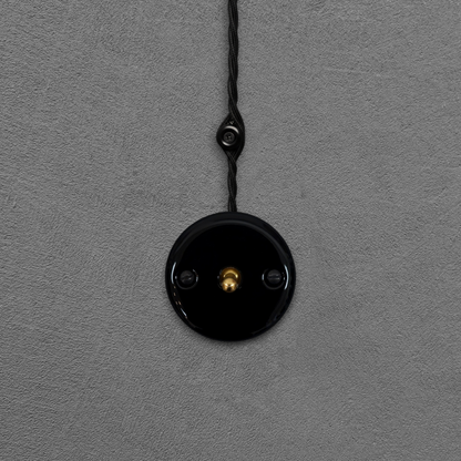 Surface Mount 1-Gang Toggle Doorbell Switch Insert - Black Porcelain