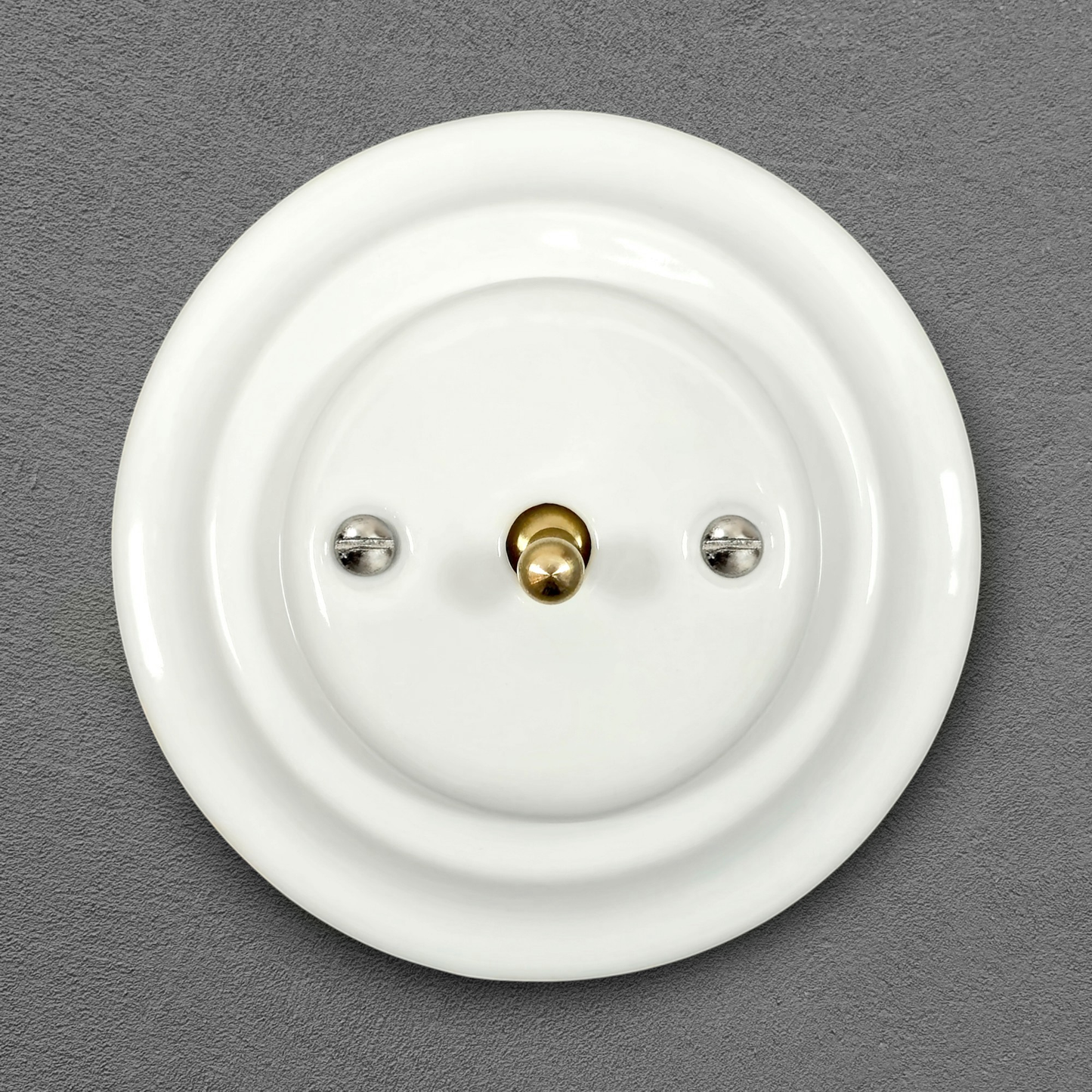 Flush Mount 1-Gang 2-Way Toggle Doorbell Switch - Single in White Porcelain
