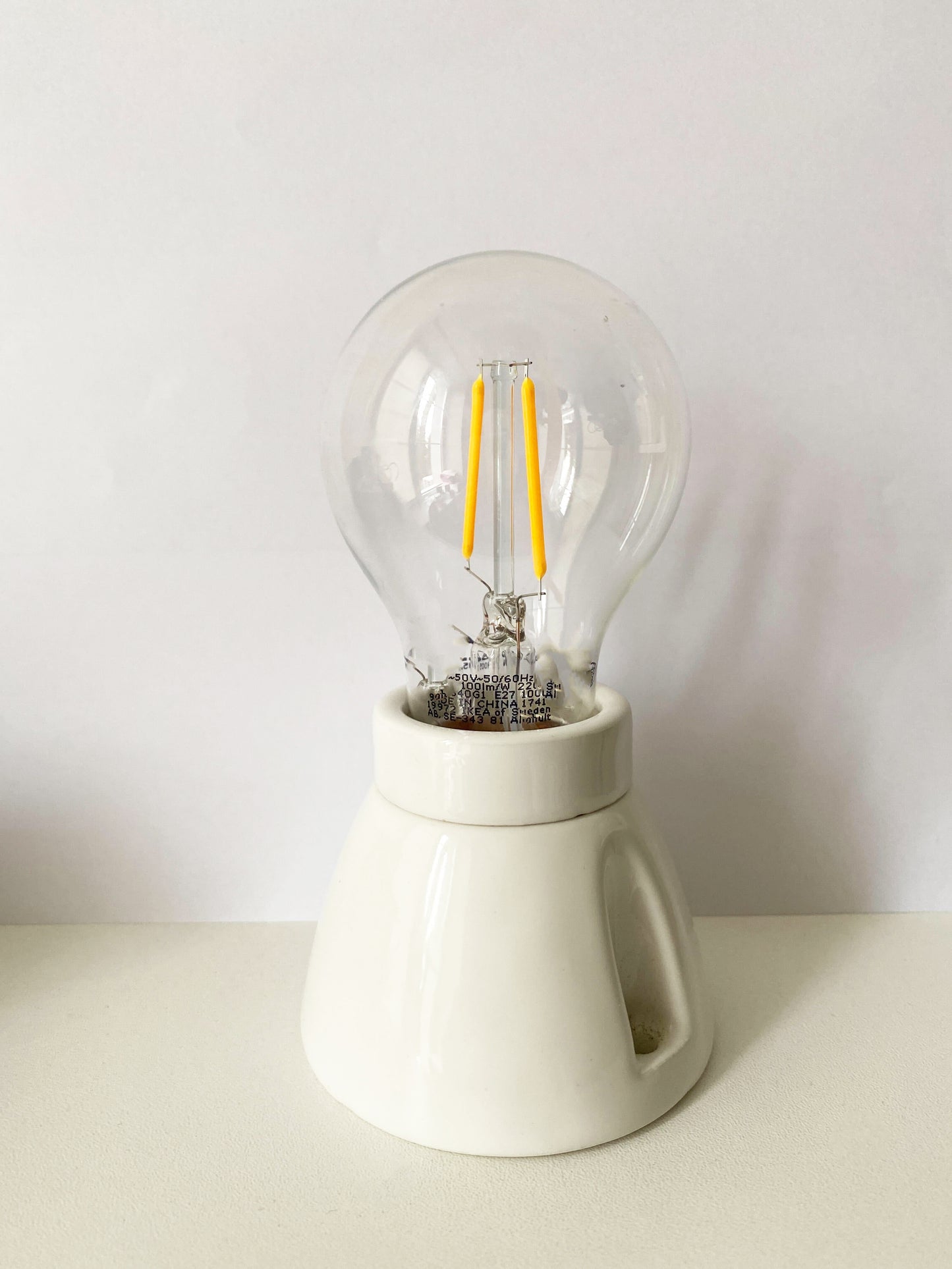 Porcelain Straight Lamp Holder E27 Vintage Loft Retro Cottage Ceramic White