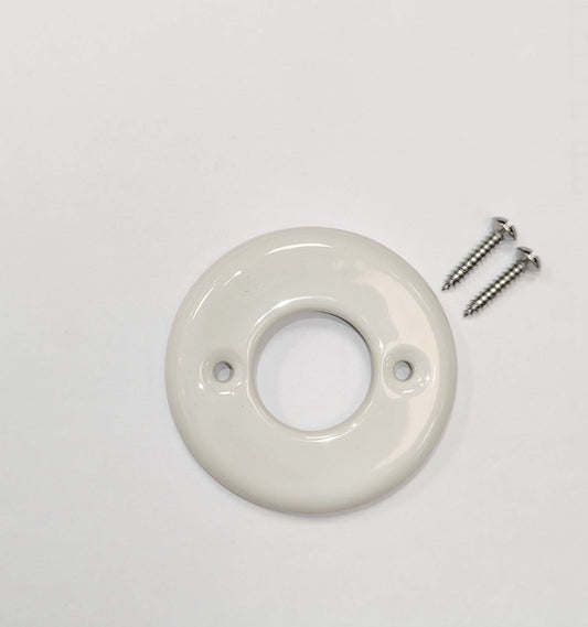 Porcelain Frame For Flush For Mounted Dimmer Switch Loft Retro Vintage Cottage Ceramic White