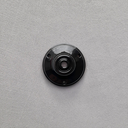 Ceiling Rose Big Cone Shape Porcelain Surface Mounting Vintage Loft Retro Cottage Ceramic Black