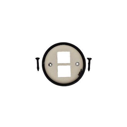 Retro Style Black Ceramic Internet Socket Cover Replacement Part For Flush Mounted Network CAT.5E Socket RJ45
