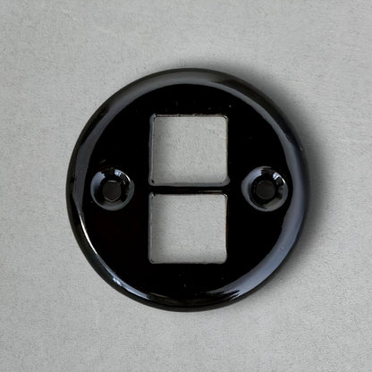 Retro Style Black Ceramic Internet Socket Cover Replacement Part For Flush Mounted Network CAT.5E Socket RJ45