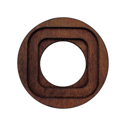 Wooden Loft Retro Single Socket Frame For Flush-Mounted Series Vintage Cottage Dark Wood