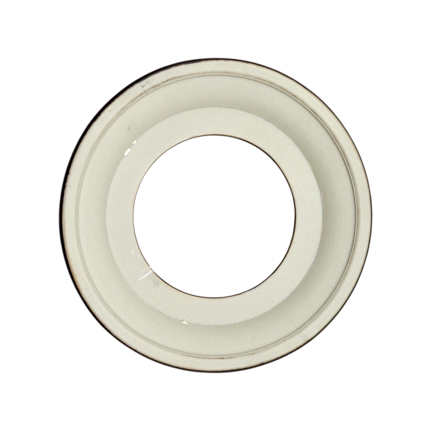 black porcelain single frame, flush-mount, back