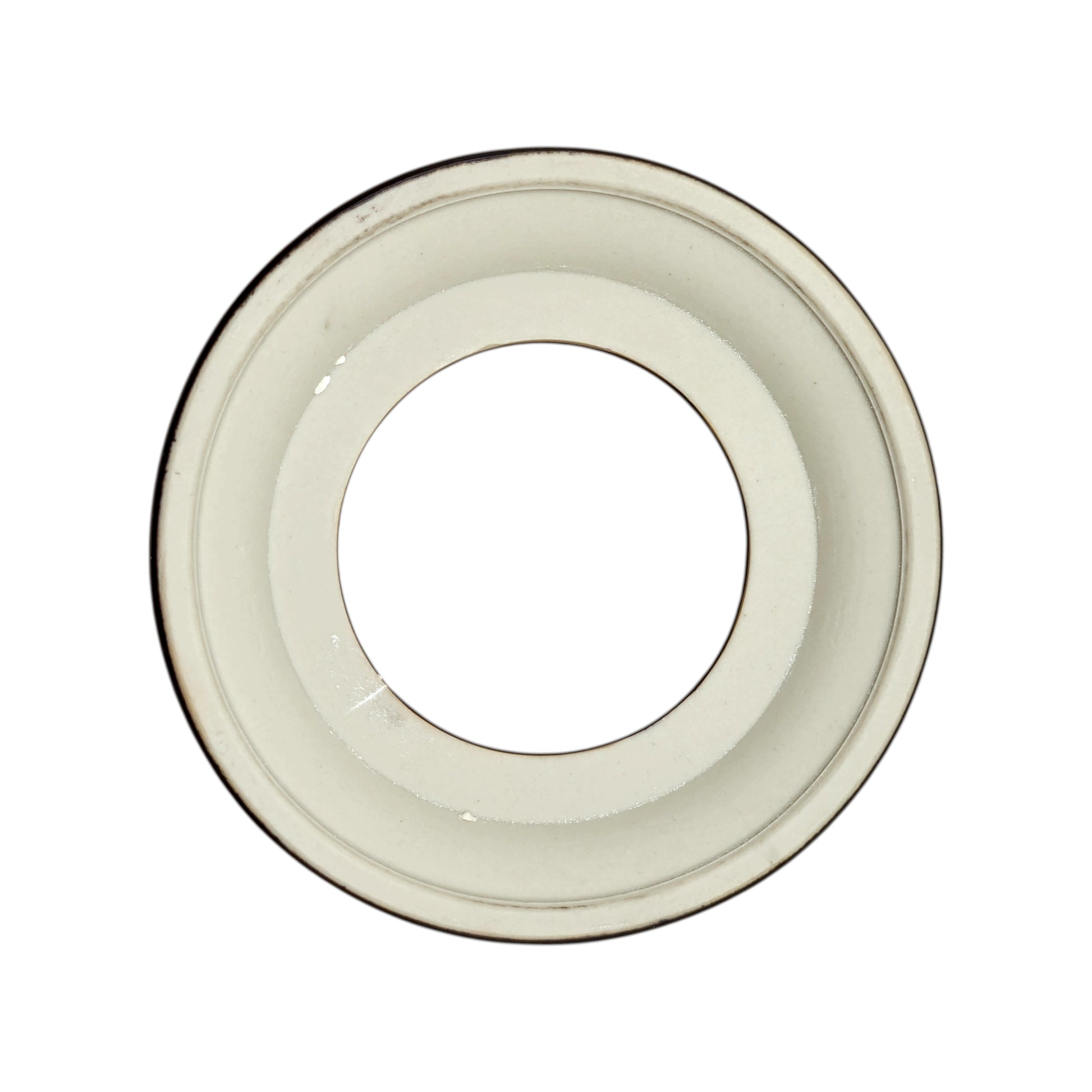 black porcelain single frame, flush-mount, back