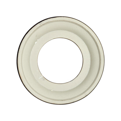 black porcelain single frame, flush-mount, back