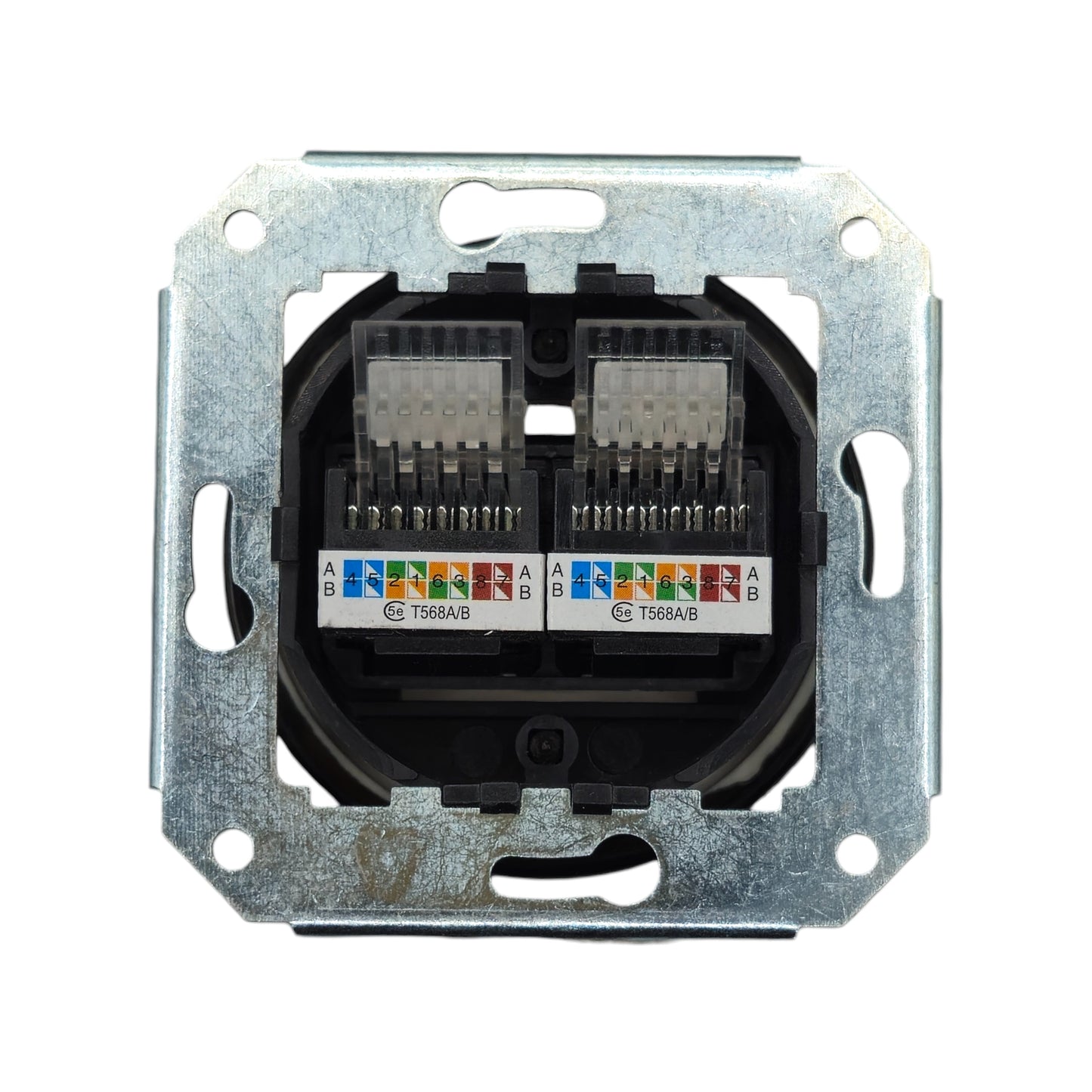 Porcelain Loft Retro Connection Inner Part Electrical Network Socket RJ45 Flush-Mounting Vintage Cottage Ceramic Black
