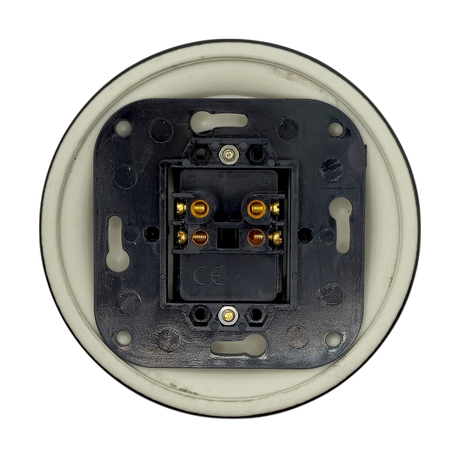 black porcelain 1gang2way big key light switch, flush-mount, back