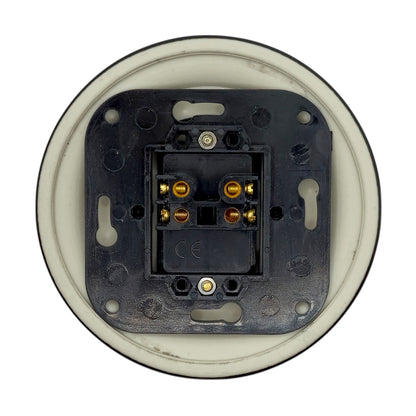 black porcelain 1gang2way big key light switch, flush-mount, back