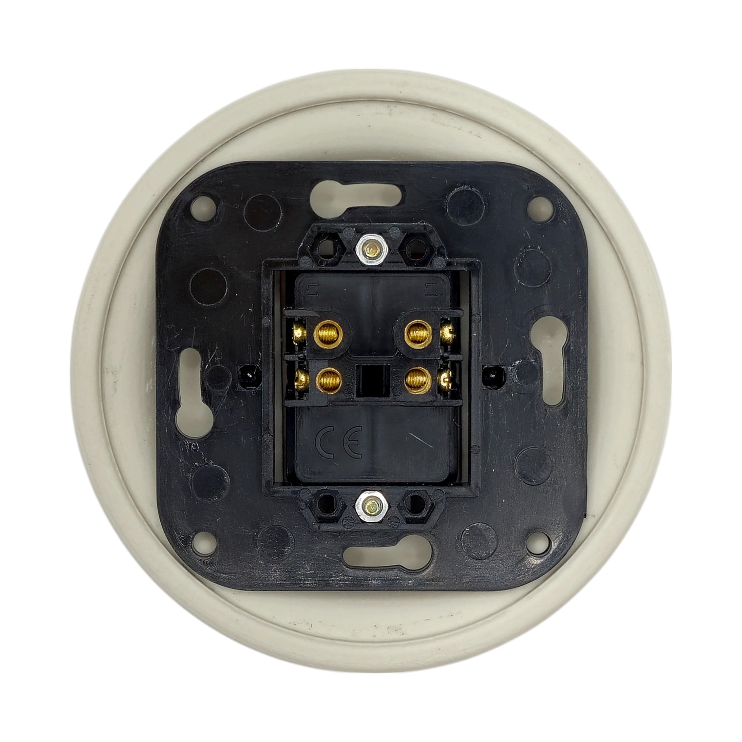 white porcelain 1gang2way big key light switch, flush-mount, back